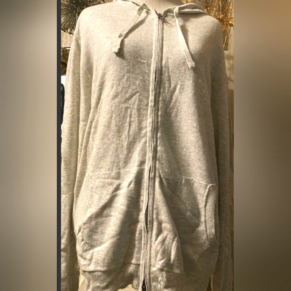 Rails Anthropologie Mens Hooded Beige Zip Down Sweatshirt Size Large NWT $159